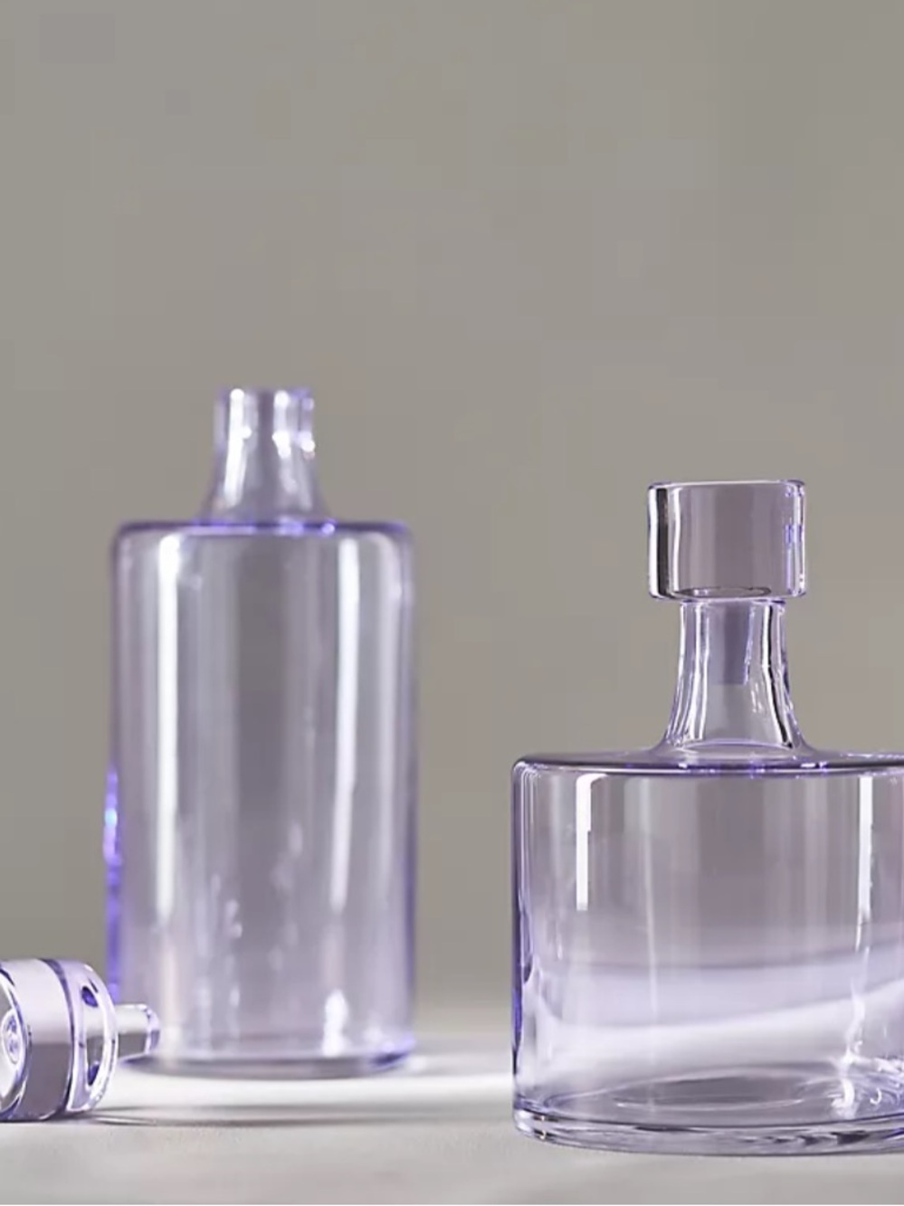 Anthropologie Colorful Glass Decanters lilac